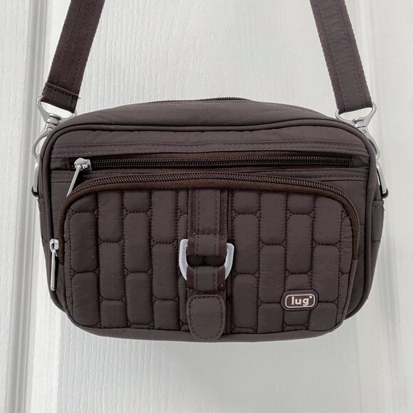 Lug - Carousel - Brown Quilted Crossbody Multi Pocket Bag - Picture 1 of 8